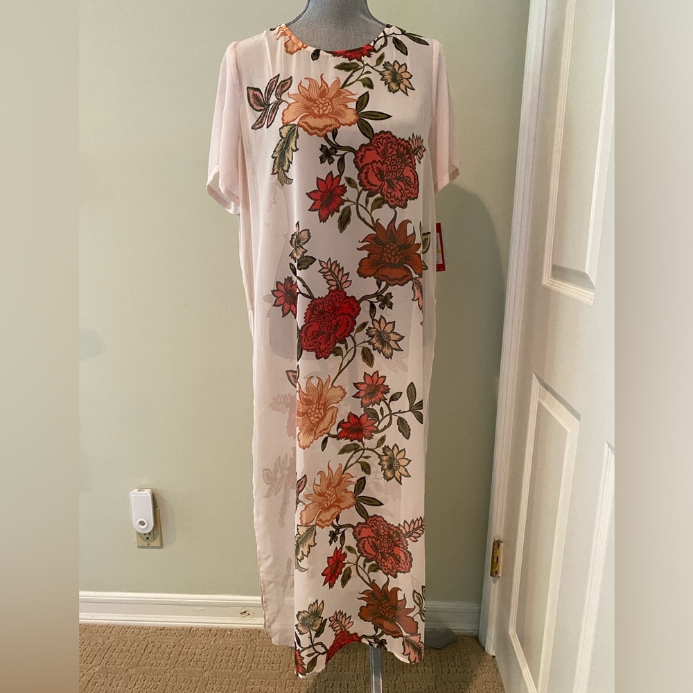 Vince Camuto Pink sheer dress overlay NWT